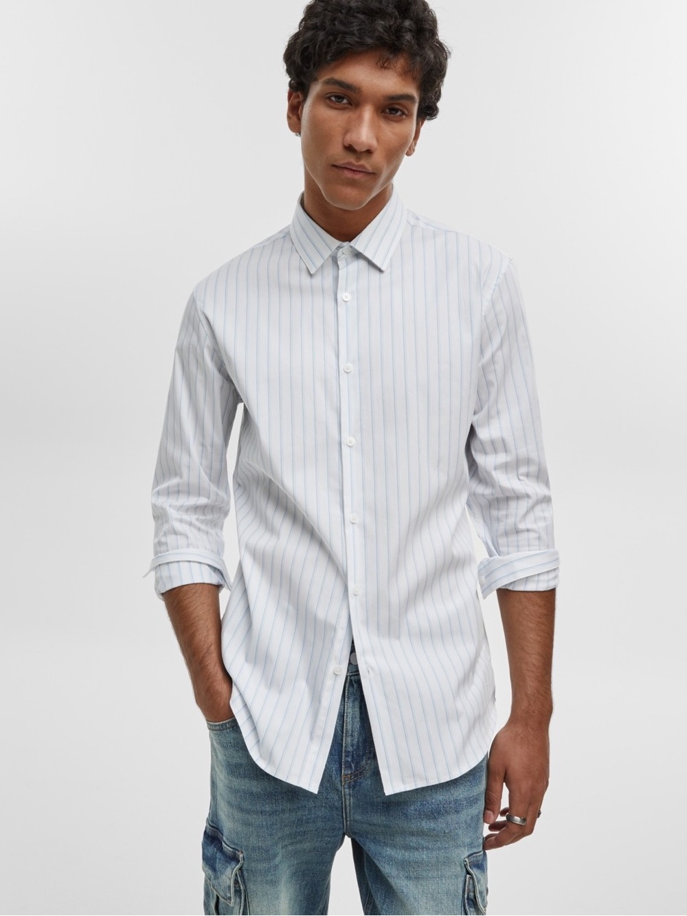 Mode of One Men's Slim-Fit Button-Down Sport Shirt